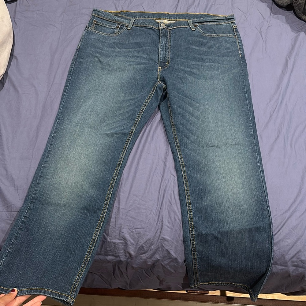 Brand: Levi’s, Size: 42x30, Color: Dark Denim